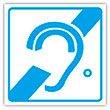 Визуальная пиктограмма «Доступность для инвалидов по слуху», ДС16 (пленка, 150х150 мм)